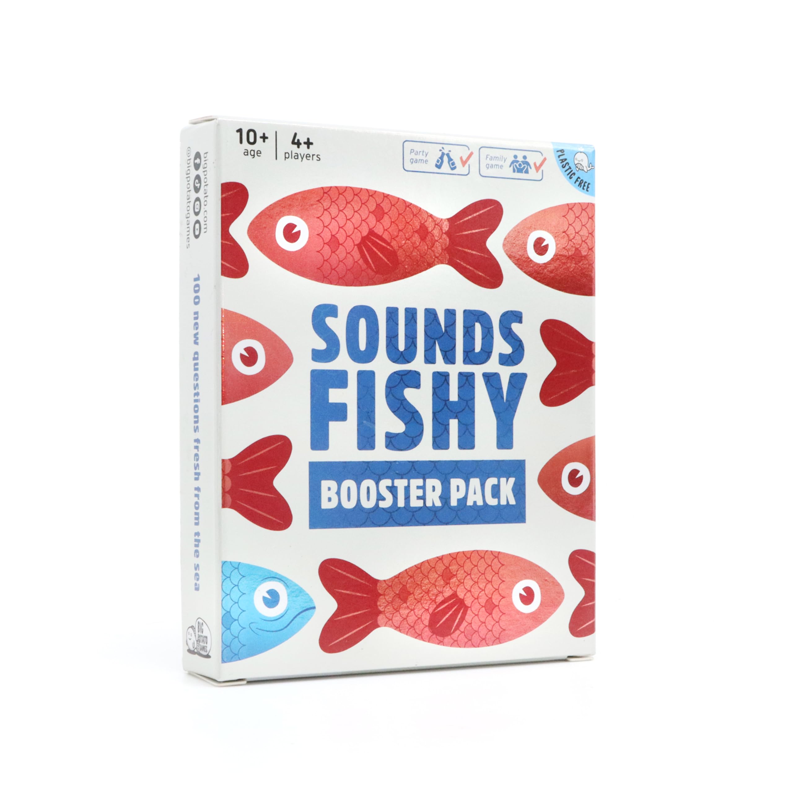 Sounds Fishy Card Game Expansion – 100 New Question Cards | Add-On Pack for the Sounds Fishy Bluffing Party Card Game