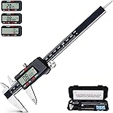 Kynup Digital Vernier Caliper, Caliper Measuring Tool, Outside Micrometer Dial Caliper with Stainless Steel, Large LCD Screen, Auto - Off Feature, Inch Metric Fraction Conversion (6Inch/150mm)