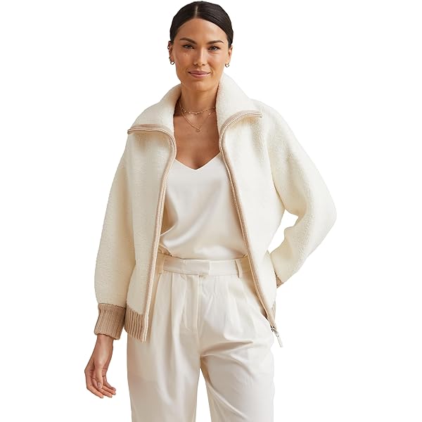 Amazon.com: KASHWÉRE Women's Cozy Long Sleeve Full Zip Jacket