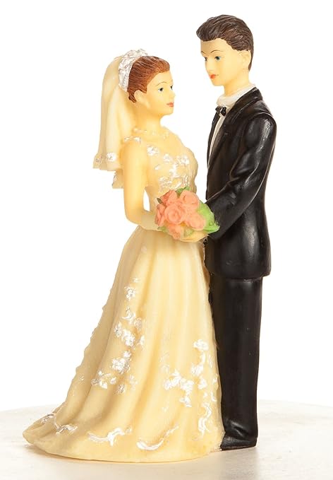 Vintage Wedding African American Bride Groom Cake Topper Set 4 5