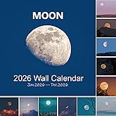 2026 Moon Wall Calendar, 13 Month Moon Phases Calendar, 12" x 24" Opened, Lunar Calendar with Moon Tracking, Full Page Months Thick & Sturdy Paper for Organizing & Planning