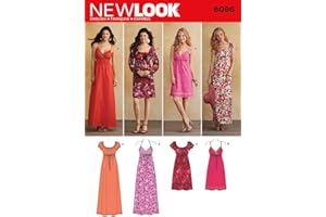 Simplicity New Look Pattern 6096 Misses Dresses with Length and Sleeve Variations Sizes 4-6-8-10-12-14-16