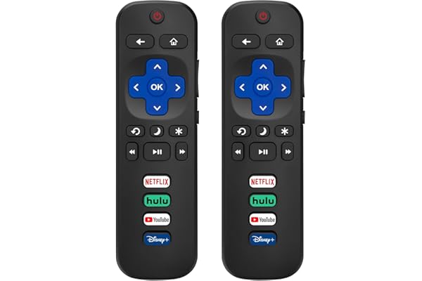 (Pack of 2) Replacement Remote Control Only for Roku TV, Compatible for TCL Roku/Hisense Roku/Onn Roku/Philips Roku Smart TVs(Not for Stick and Box)