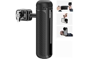 NEEWER Quick Release Side Handle for Phone Cage PA073 PA074 for iPhone 16 Pro/16 Pro Max, PA042 for Samsung S24 Ultra, with Covered Cold Shoe, Anti Off Pin, Silver Lock, PA045S