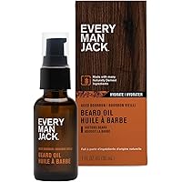 Every Man Jack Mens Beard Oil - Subtle Aged Bourbon Fragrance - Deeply Moisturizes and Softens Your Beard and Adds a Natural