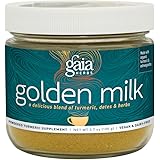Gaia Herbs Golden Milk with Organic Turmeric Powder and Ashwagandha,3.7 Oz