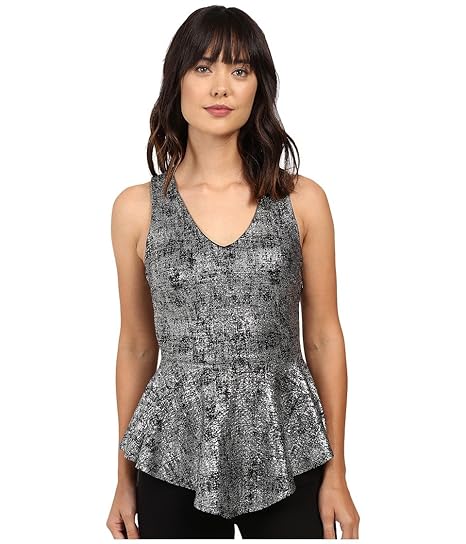 silver peplum top