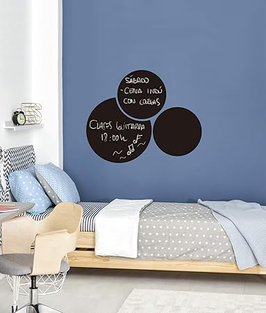 Wandtattoo Schiefer Schwarz Kreise Wandtattoo Selbstklebend Fur Buro Kuche Schlafzimmer Amazon De Baumarkt