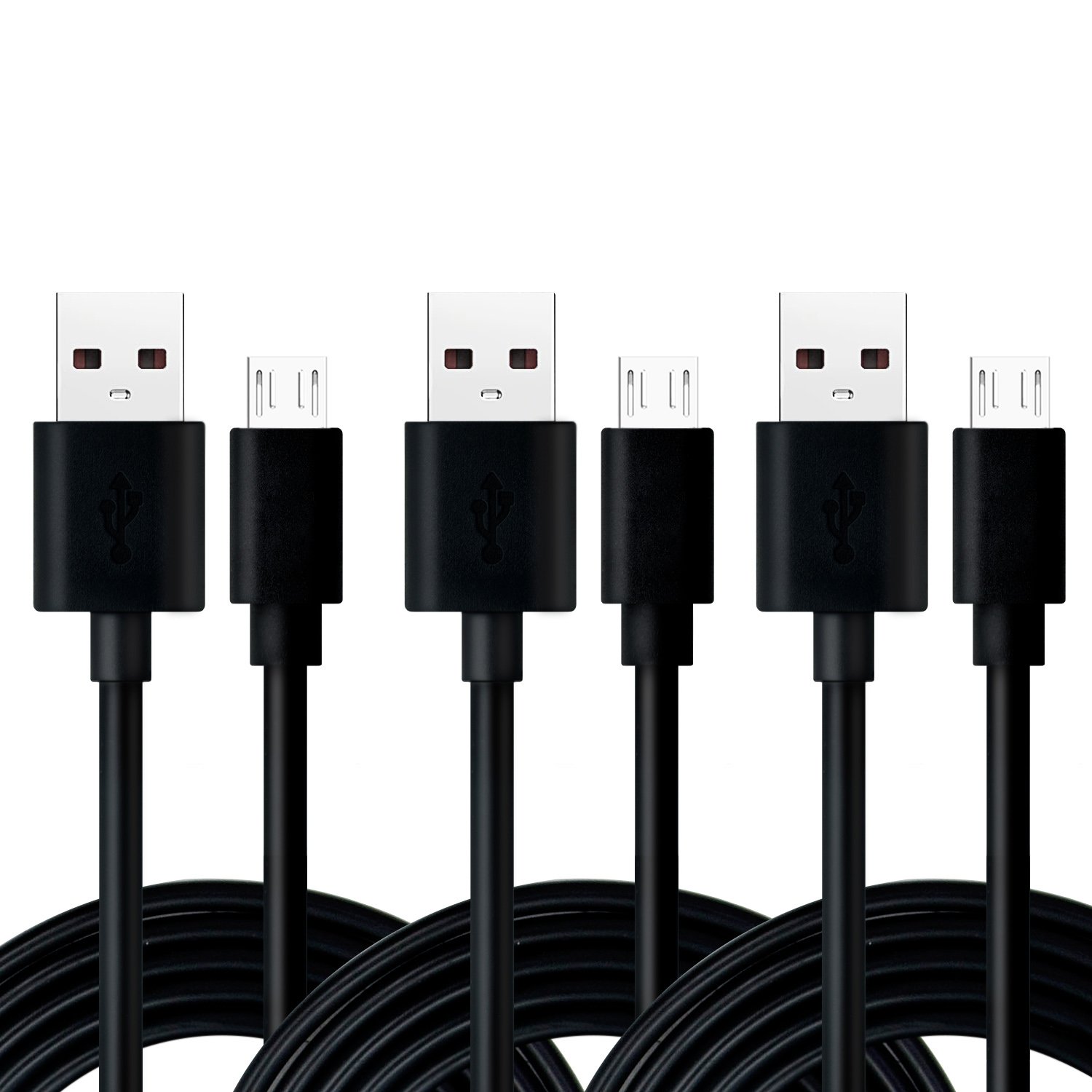 Micro USB Cables [3Pack], iSeeker 6.6ft Premium High Speed USB 2.0 A