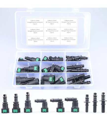 140-Piece Fuel Line Retainer Clips Assortment – For Ford 3/8" & 5/16" Nylon Lines