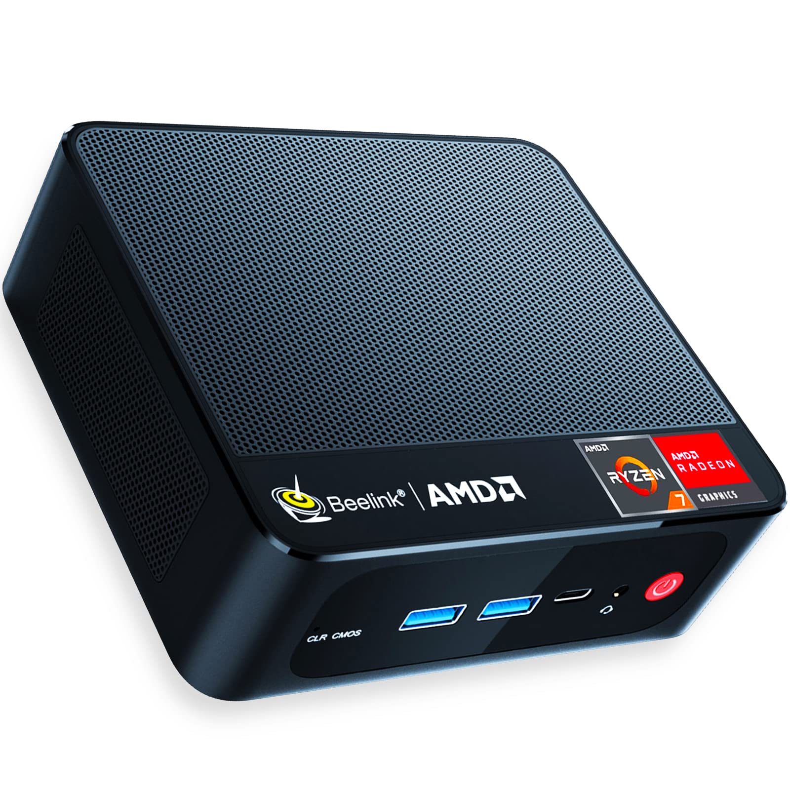 Beelink SER8 Mini PC AMD Ryzen 7 8745HS, 24GB DDR5-5600MHz 1TB PCIe4.0 SSD, AMD Radeon 780M Graphics 12core 2600MHz Gaming PC, USB4.0/ Triple Display/ WiFi6/ BT5.2/2.5Gbps LAN Mini Computer