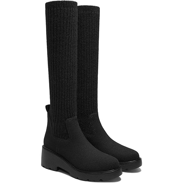 Amazon.com | VIVAIA Filipa Women's Stretchy Wool Knee High Boots