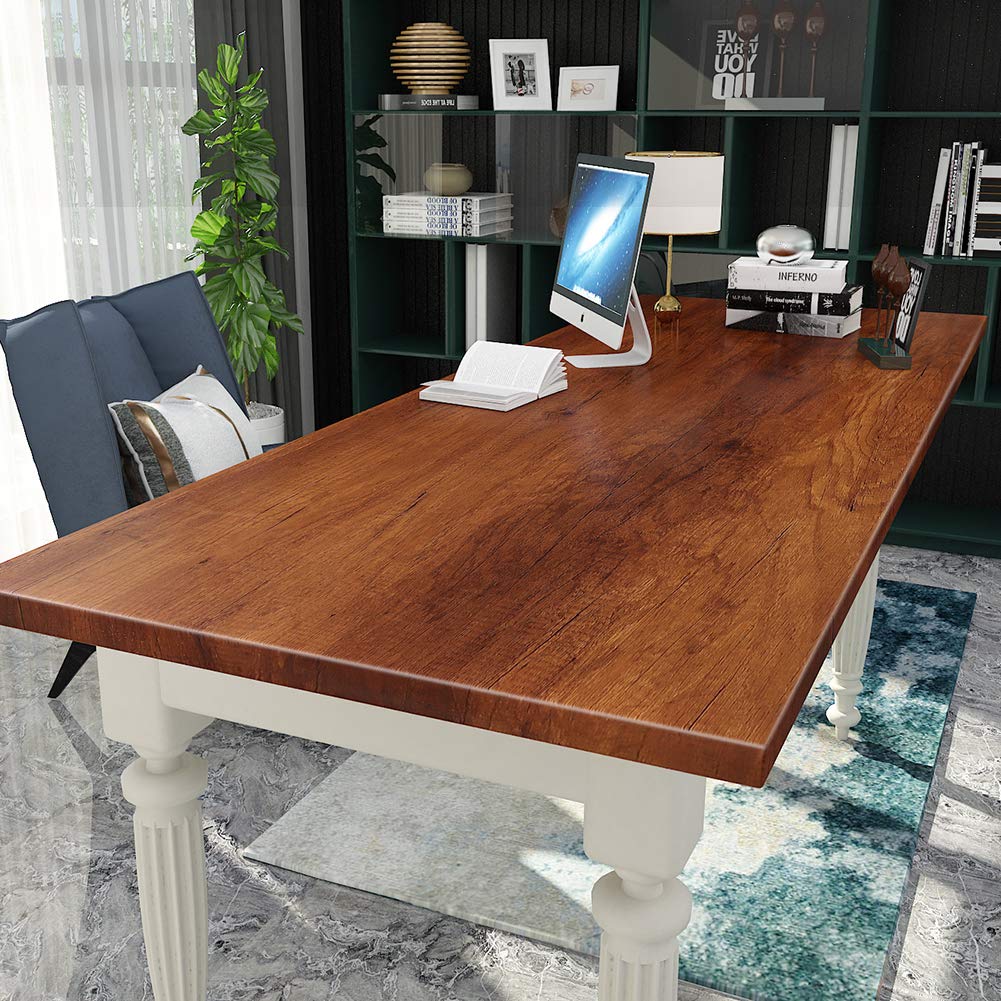 Livelynine Brown Wood Contact Paper Waterproof Kitchen Cabinet Wallpaper Peel and Stick Wood Stickers for Furniture Wood Grain Vinyl Wrap for Cabinets Desk Table Kitchen Counter Top Covers 15.8