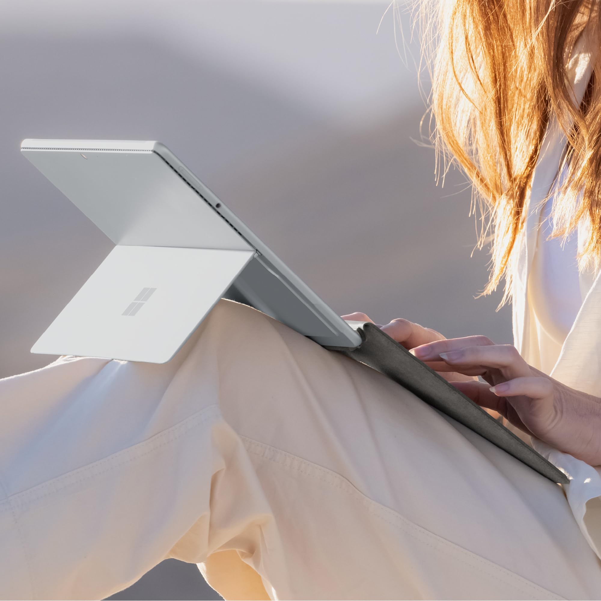Microsoft Surface Pro Keyboard for Surface Pro 9 and 8 with Pen Storage, Alcantara Material, Sapphire