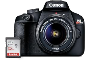 Canon EOS Rebel T100 DSLR Camera with EF-S 18-55mm f/3.5-5.6 III Lens, 18MP APS-C CMOS Sensor, Built-in Wi-Fi, Optical Viewfi