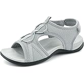 UBFEN Womens Hiking Sandals Comfortable Walking Sandals Summer Sport Breathable Arch Support