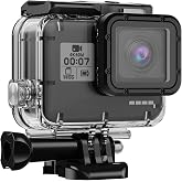 HONGDAK 196ft/60m Waterproof Housing Case for GoPro Hero 7/6/5 Black(2018) | Diving Protective Housing Shell with Touchable Cover for GoPro Action Camera Underwater Dive Case Shell
