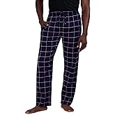 Hanes Ultimate Men's Flannel Pant, Navy Box Plaid, Small