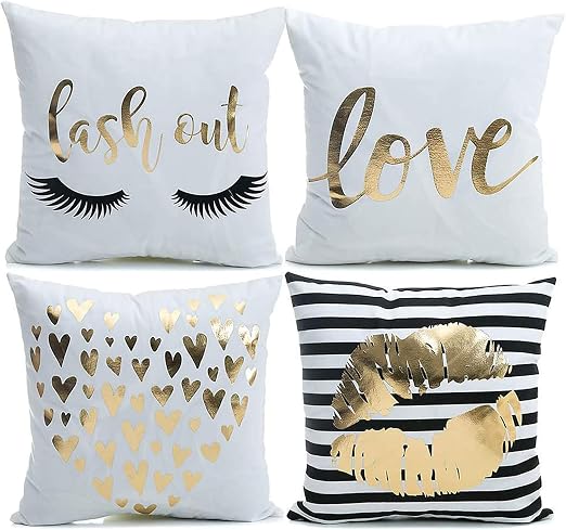 YNester 4Pcs Décor Throw Pillow Cover 