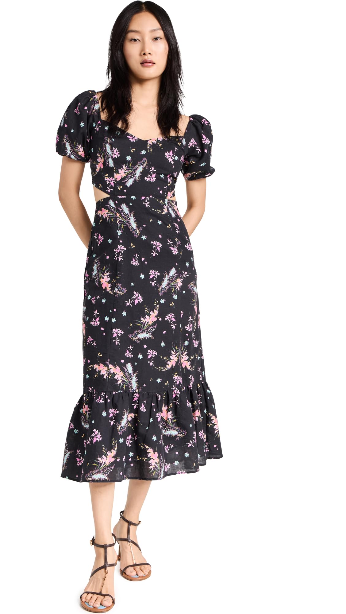 Photo 1 of PAIGE Women's Linh Dress, Black Multi, 6