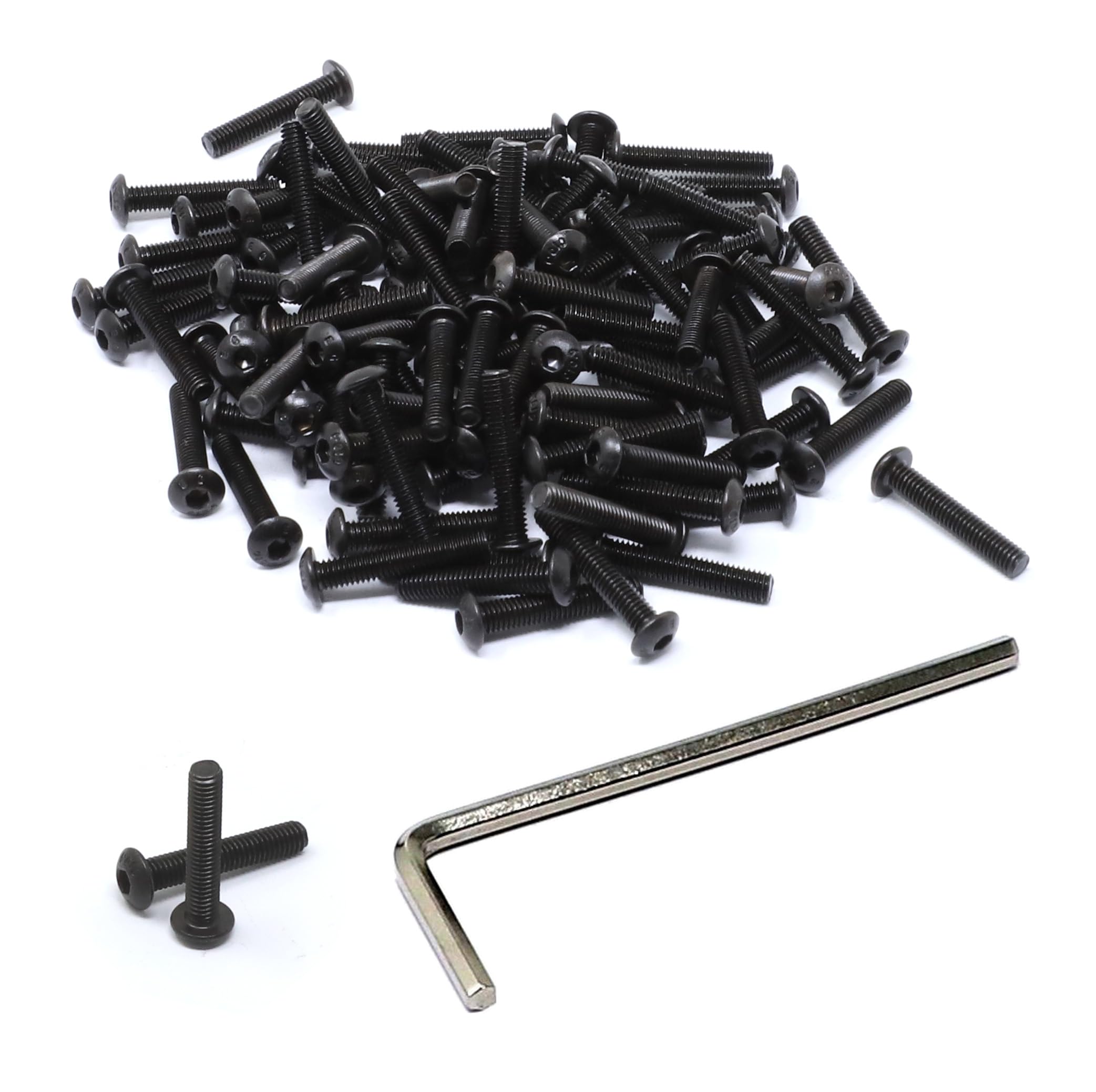 iexcell 100 Pcs M3 x 16 Thread Pitch 0.5 mm Alloy