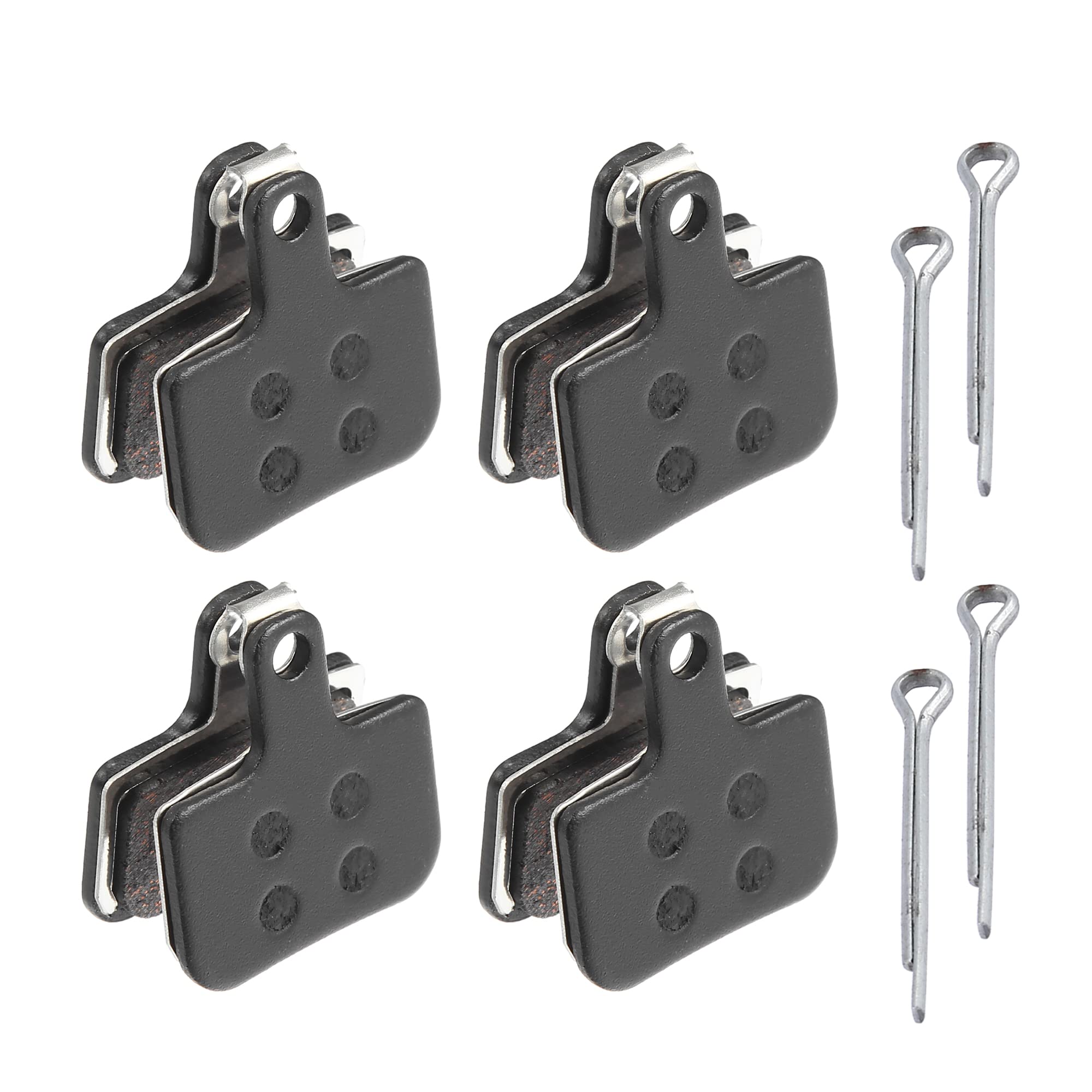 X AUTOHAUX 4 Pair Semi Metal Disc Bike Brake Pads with Split Pin for SRAM