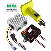 18V to 12V Step Down Voltage Converter Compatible with Ryobi 18V Battery, DC Voltage Regulator 15A MAX 120W Power Wheel Battery Adapter, Step Down Converter with Upgrade Low Voltage Protection