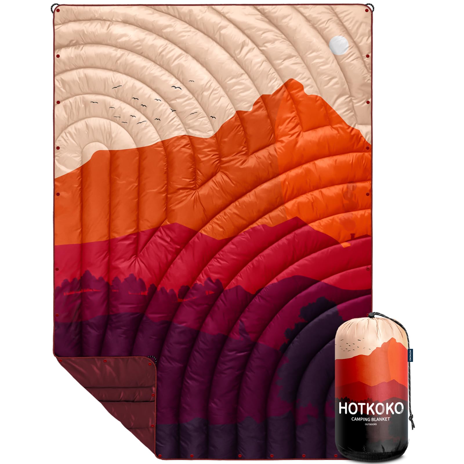 Photo 1 of hotkoko Camping Blanket,Lightweight Puffy Blanket Camp Blanket for Outdoor,Traveling, Stadium, Hiking, Picnics