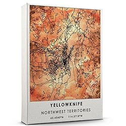 Yellowknife Map Poster, Northwest Territories Map