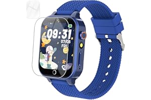 OVV Kids Smart Watch with 2 Screen Protectors, 1.5'' Touch Screen, 26 Games, Audiobook, Learn Card, HD Camera, Video, Pedometer, Alarm Clock - Educational Wristwatch Learning Toy Fun for Birthday Gifts