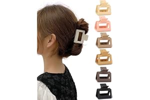 SEVEN LUCKY LIGHT Small Claw Clips,7 Pcs Neutral Square Claw Clips,𝐖𝐨𝐧'𝐭 𝐁𝐫𝐞𝐚𝐤,Stronger Than Similar Hair Claw Clips