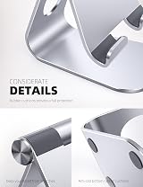 Lamicall Tablet Stand Adjustable Holder Desktop Dock Silver view 6