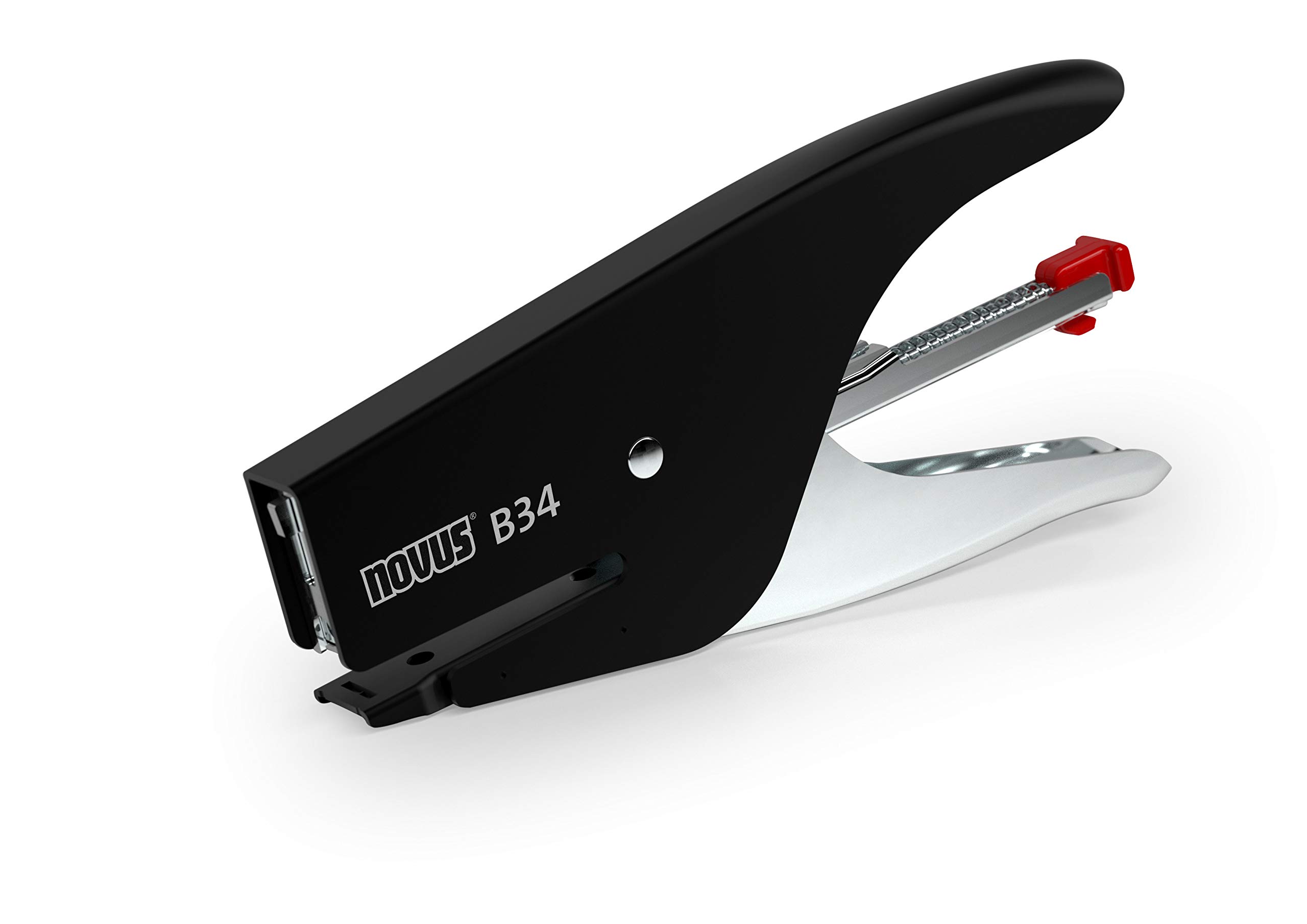Novus Stapler B 34 (15 Sheets Stapling Performance, Staple Type 7/45, Metal) Black/Grey