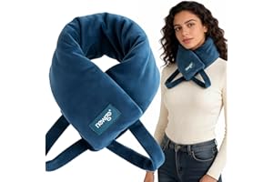 NEWGO Microwaveable Neck Pain Relief Heat Wrap with Straps,Hot Therapy Reusable Heating Pad for Neck, Back Pain, and Shoulder