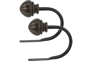 Decopolitan Facet Ball Curtain Holdback Pair, Vintage Bronze