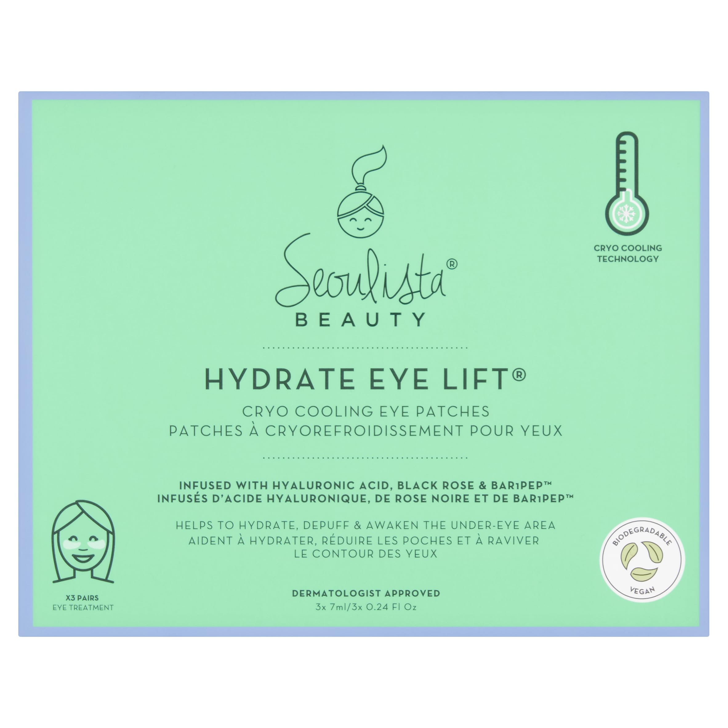SEOULISTA Eye Lift Hydrate Cryo Cooling Eye Patches 7ml- 3 Pack