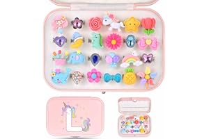 K-Acc Rings for Girls - Unicorn Mermaid Animals Flower Adjustable Rings in Initial Unicorn Box - Unicorn Toys for Girls