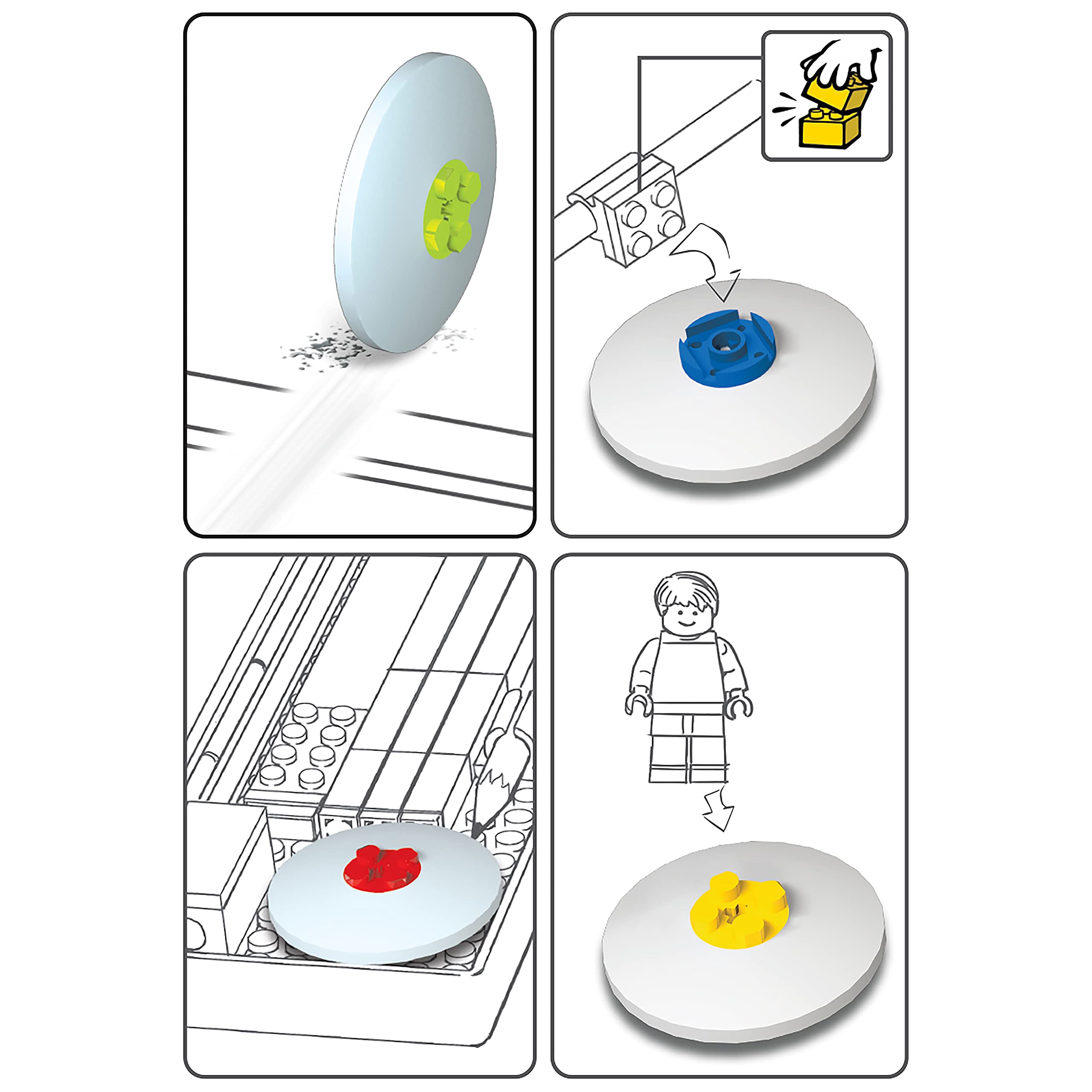 LEGO Eraser Set - Red & Lime, 2 Count, 51519 - for School, Office, College