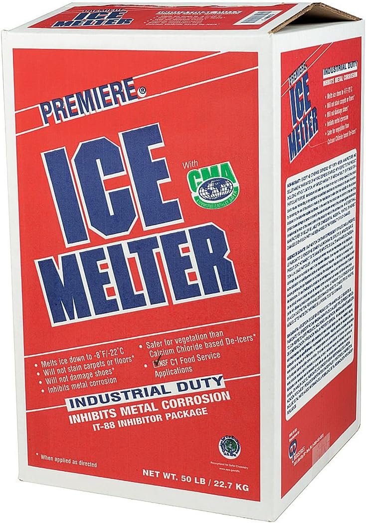 Ice Melt, Granular, 50 lb. Carton, -8 F