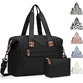 Pritent Travel Duffle Bag, Waterproof Weekender Overnight Hospital Bags for Women Men with Toiletry Bag Lightweight Carry on Personal Item Duffle Gym Bag for Travel, Airplanes, Sports