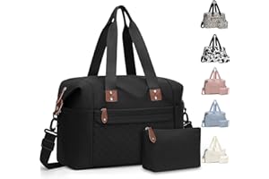 Pritent Travel Duffle Bag, Waterproof Weekender Overnight Hospital Bags for Women Men with Toiletry Bag Lightweight Carry on Personal Item Duffle Gym Bag for Travel, Airplanes, Sports