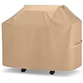 Unicook 52 Inch Grill Cover for Outdoor Grill, Heavy Duty Waterproof BBQ Cover Compatible with Char-Broil Nexgrill and Weber Spirit 2-3 Burner Gas Grills, All Weather Protection, Light Brown