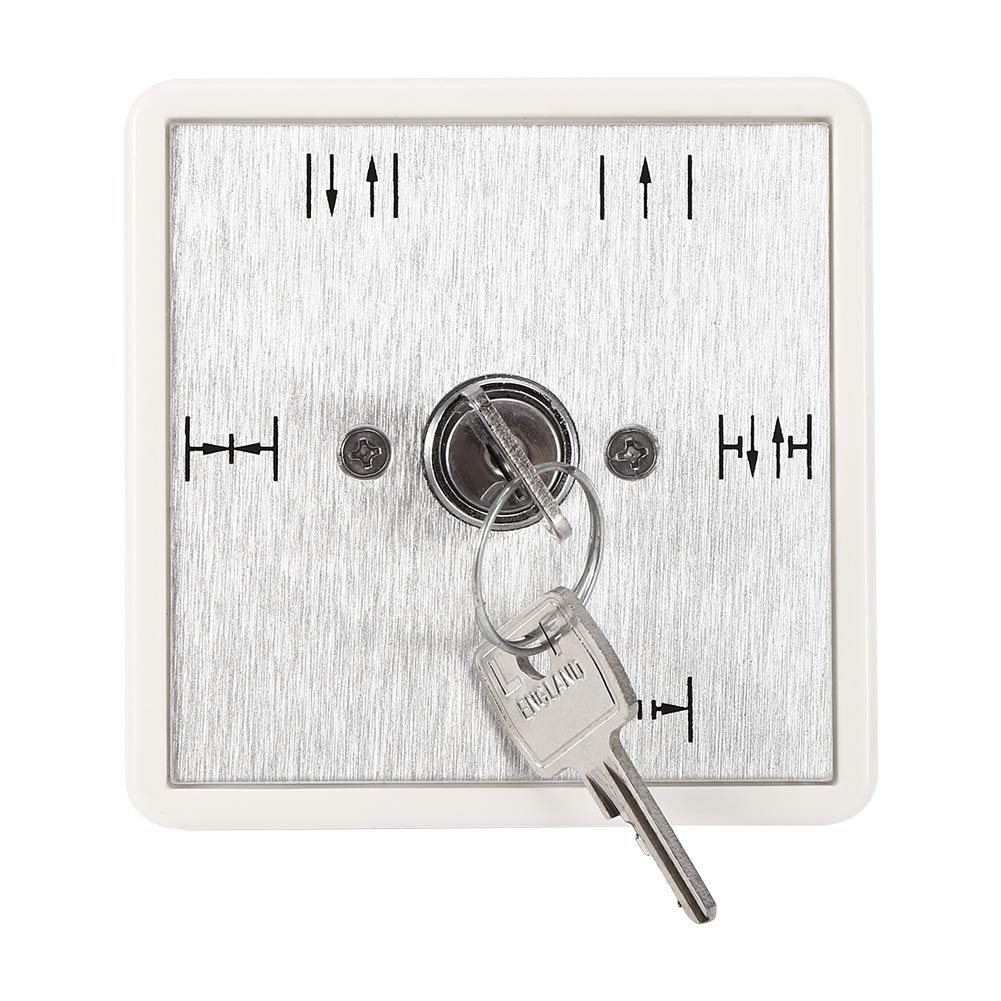 Dioche 5 Position Key Switch, Key Operated Switch for Automatic Sliding Door Operation, Function Selection On‑Off