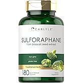 Carlyle Sulforaphane Supplement | 400 mcg | from Broccoli Seed Extract | 180 Capsules | Traditional Herbal Supplement | Non-GMO and Gluten Free Formula