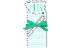 Lady Jayne Nurse Stethoscope Die-Cut Note Pad with Pen (11899) 4 x 8 in