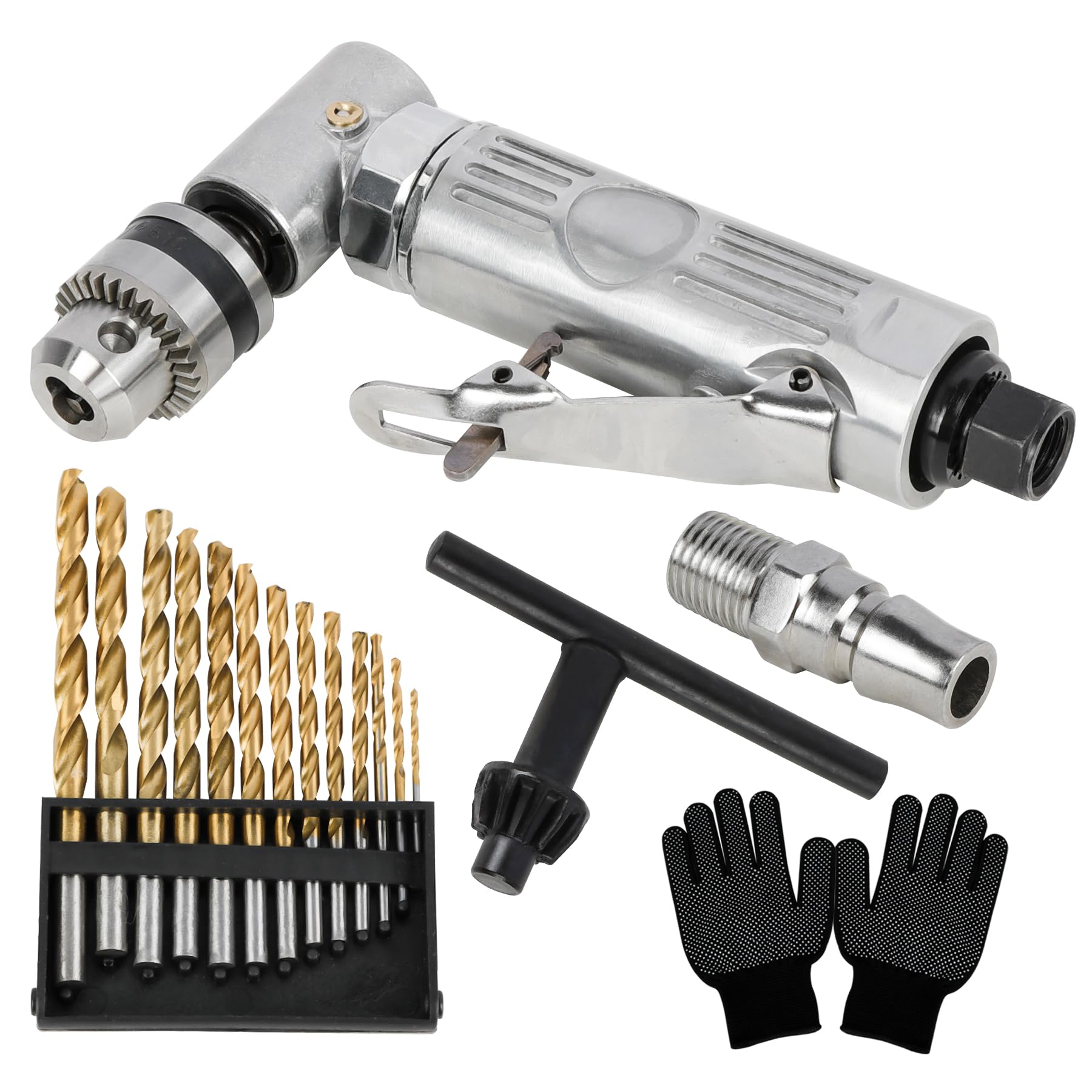 Photo 1 of 1/4'' 90 Degree Air Drill, Right Angle Pneumatic Pistol Drill, Tool Power Screwdriver