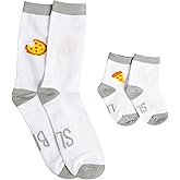 Pearhead Dad And Baby Matching Pizza Sock Set | Parent And Baby Socks, Big And Little Slice Design, New Dad Gift, Baby Keepsake, Coordinating Family Apparel