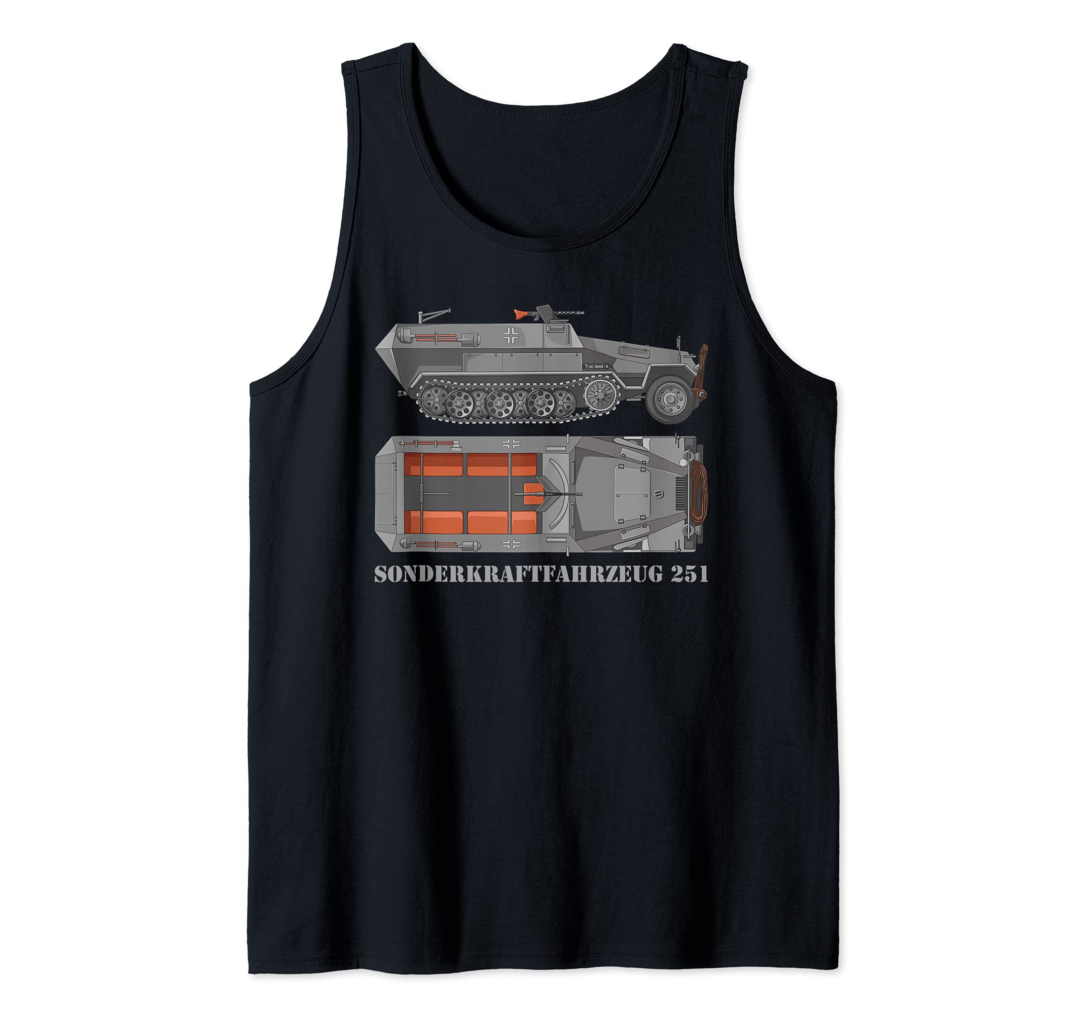 SdKfz 251 German WW2 Half-track APC Hanomags Diagram Tank Top