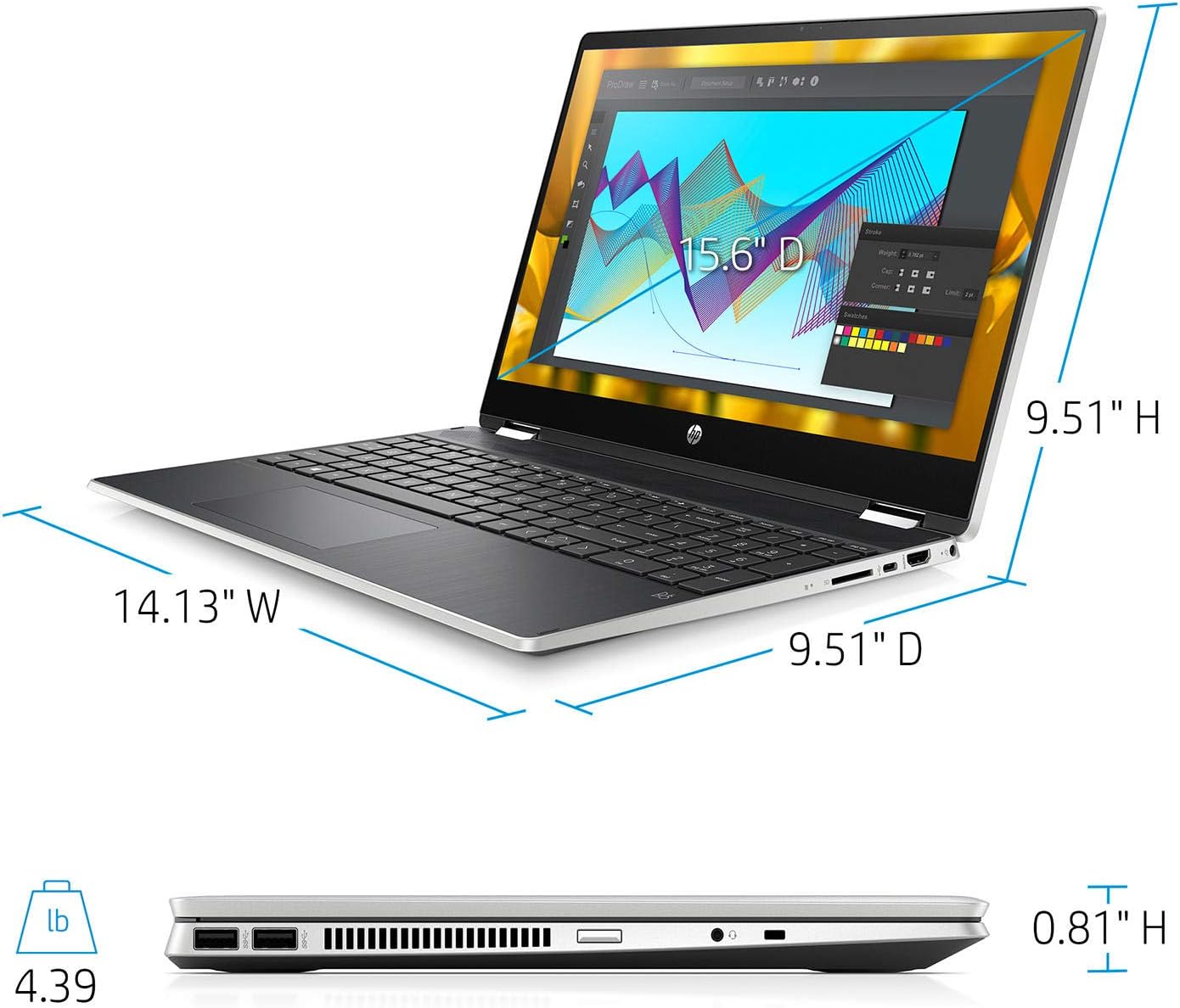2020 HP Pavilion 15.6" 2-in-1 Convertible HD Touchscreen Laptop Intel Core i5-10210U 8GB DDR4 512GB M.2 SSD Windows 10: Computers & Accessories