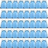 Grneric 40 Pieces Drawstring Backpack Bulk Cinch Sackpack Ployster Drawstring Bags for Gym Party Trip(Sky Blue)